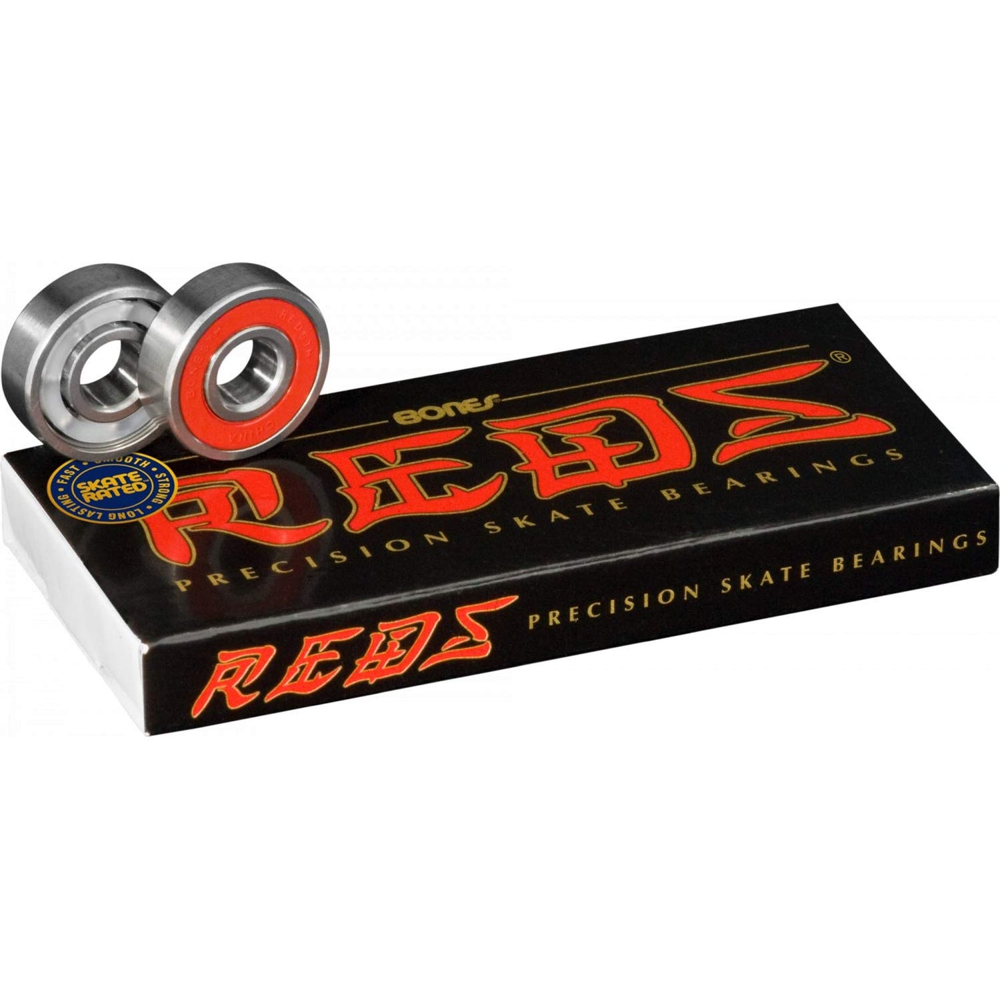 Spitfire 52mm Wheels Bighead White/Red Skateboard Wheels - 99a with Bones Bearings - 8mm Bones Reds Precision Skate Rated Skateboard Bearings (8) Pack - Bundle of 2 Items